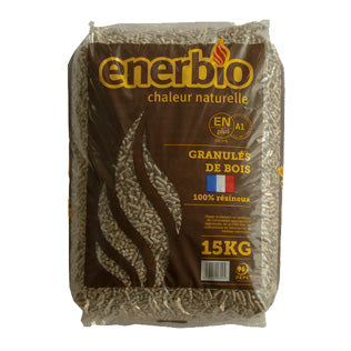 Pellets granulés de bois palette de 66 sacs de 15kg ENERBIO