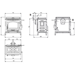 Charger l&#39;image dans la galerie, Poêle à bois avec chauffe plat Isotta con cerchi.16 - 11,9 Kw
