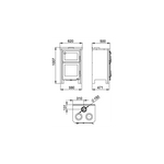 Charger l&#39;image dans la galerie, Poêle à bois avec four et plaque de cuisson Pramoda - 14 Kw
